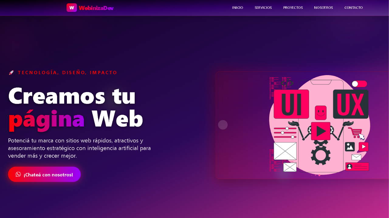 Landing Page WebinizaDev